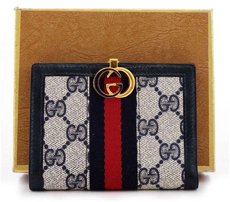 Navy Vintage Gucci Wallet 